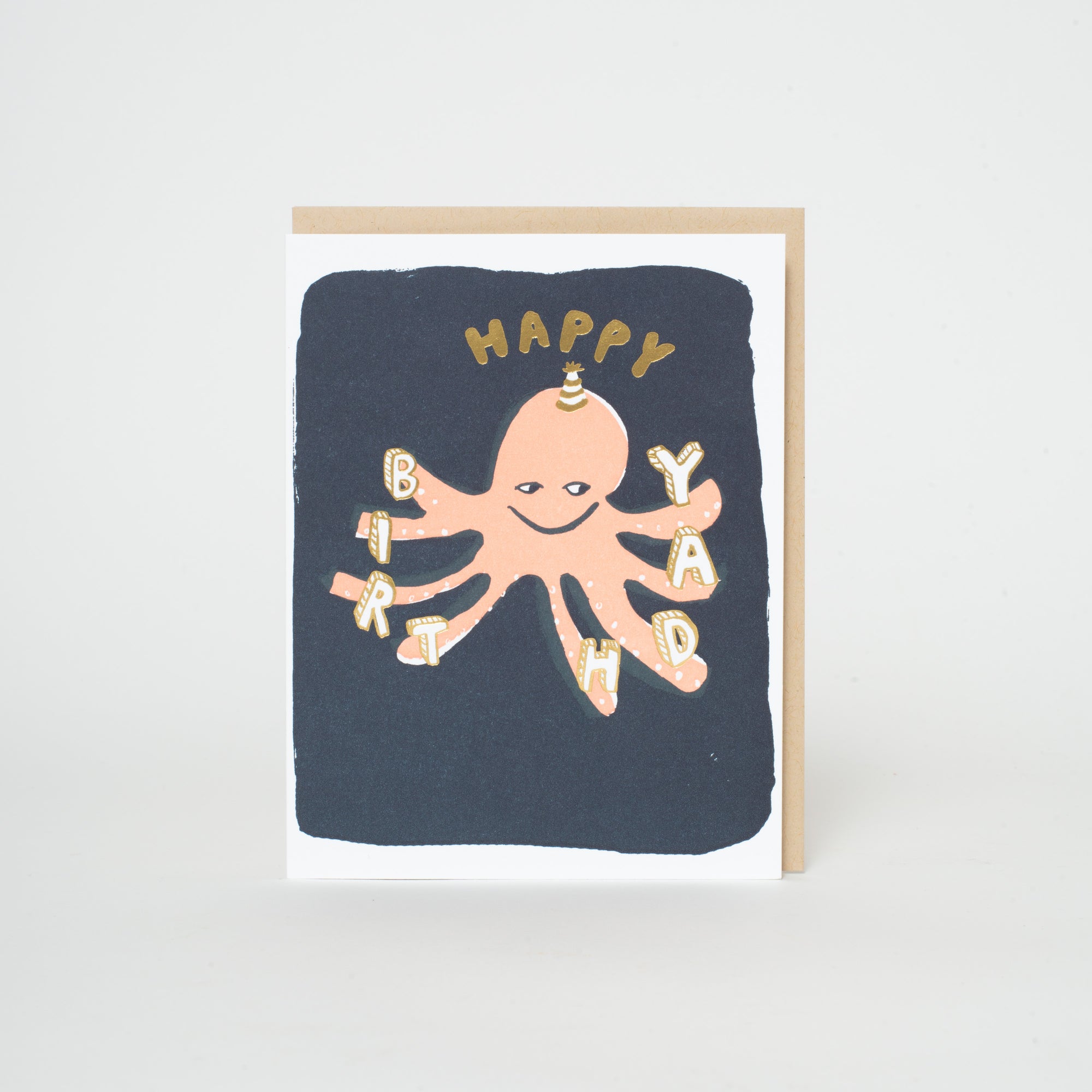 octopus happy birthday card