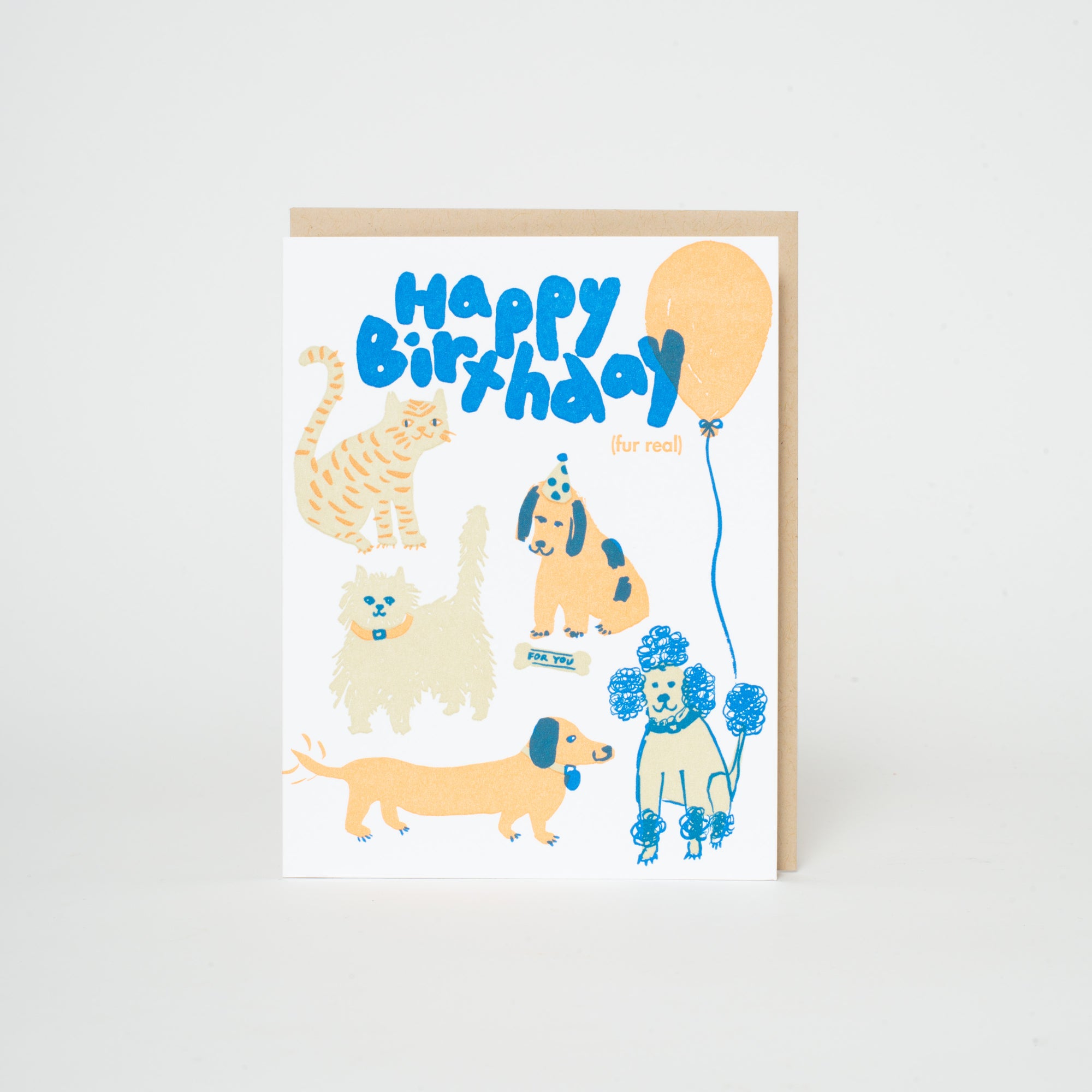 animal party birthday card