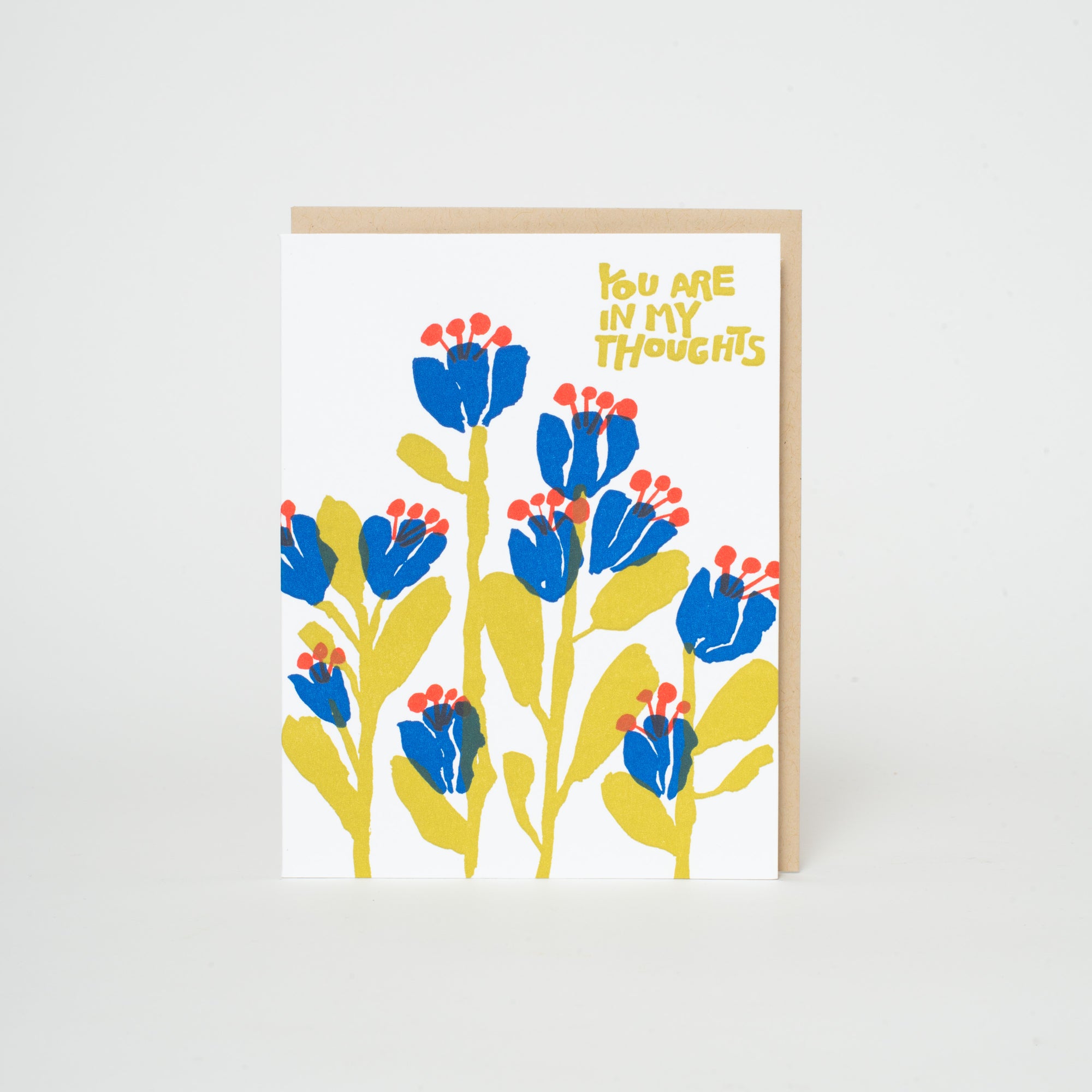 in my thoughts flowers empathy card