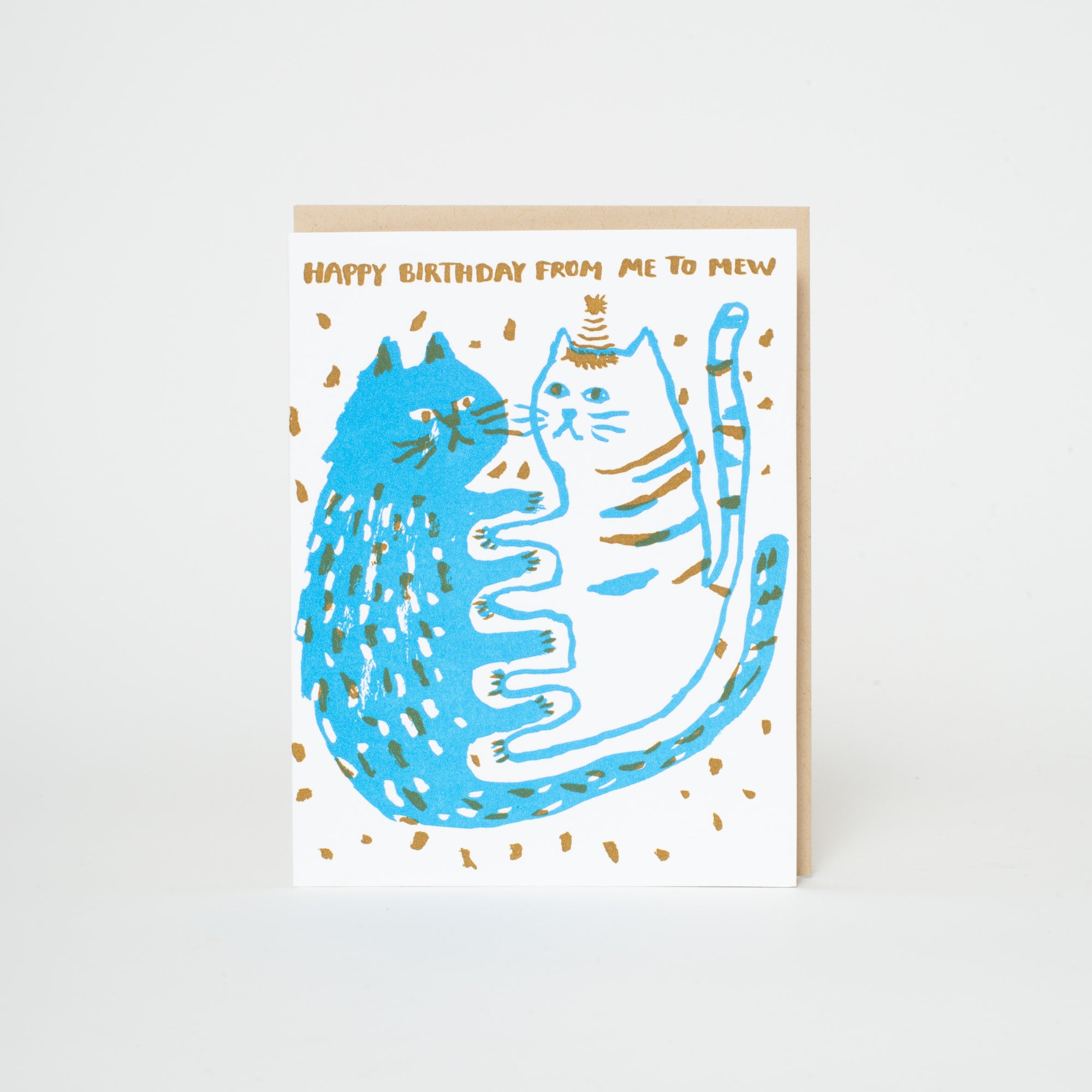 cats happy birthday card