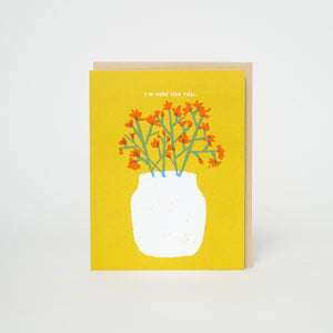 here for you flowers empathy card