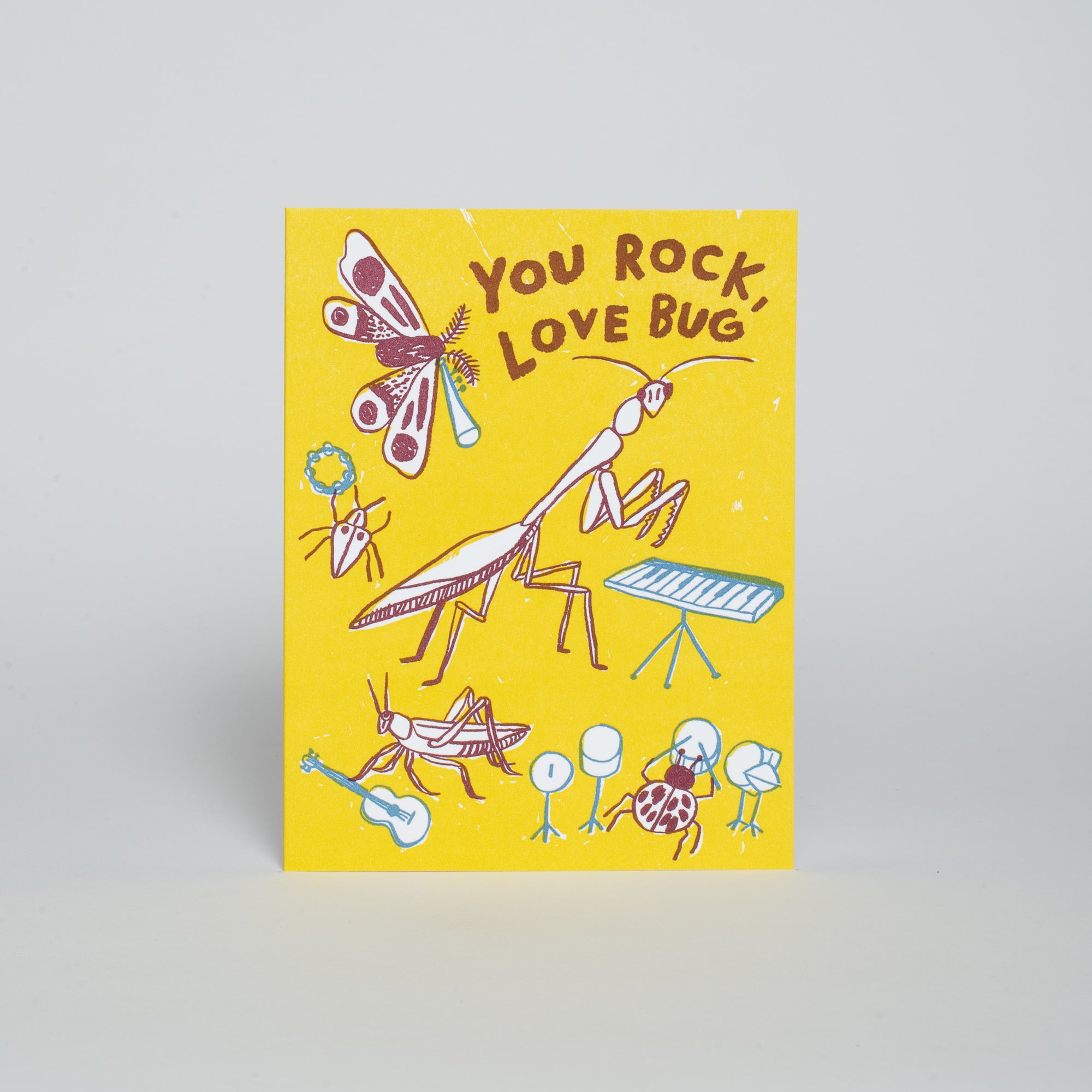 You Rock Love Bug Valentine Greeting Card