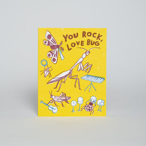 You Rock Love Bug Valentine Greeting Card