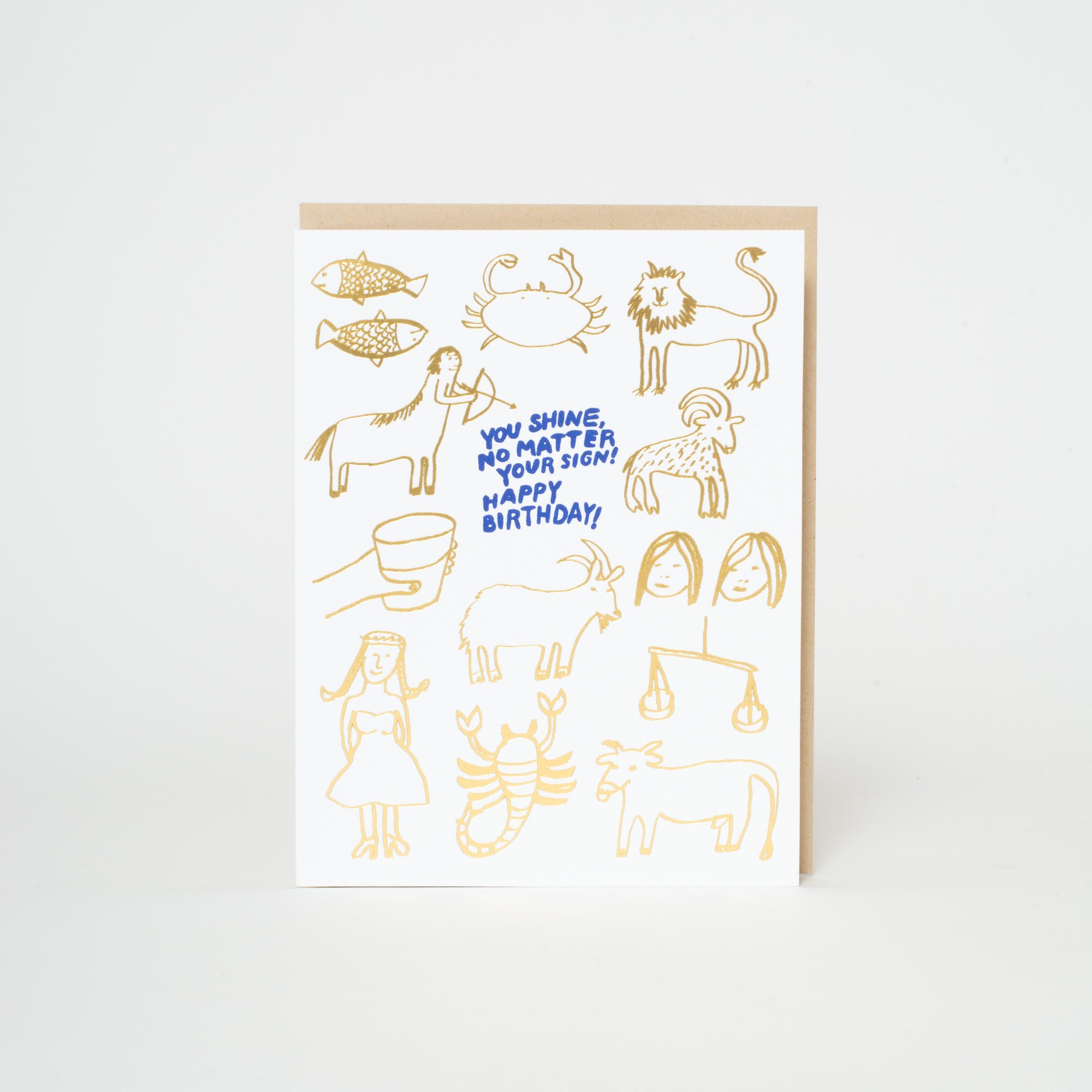 zodiac signs birthday card