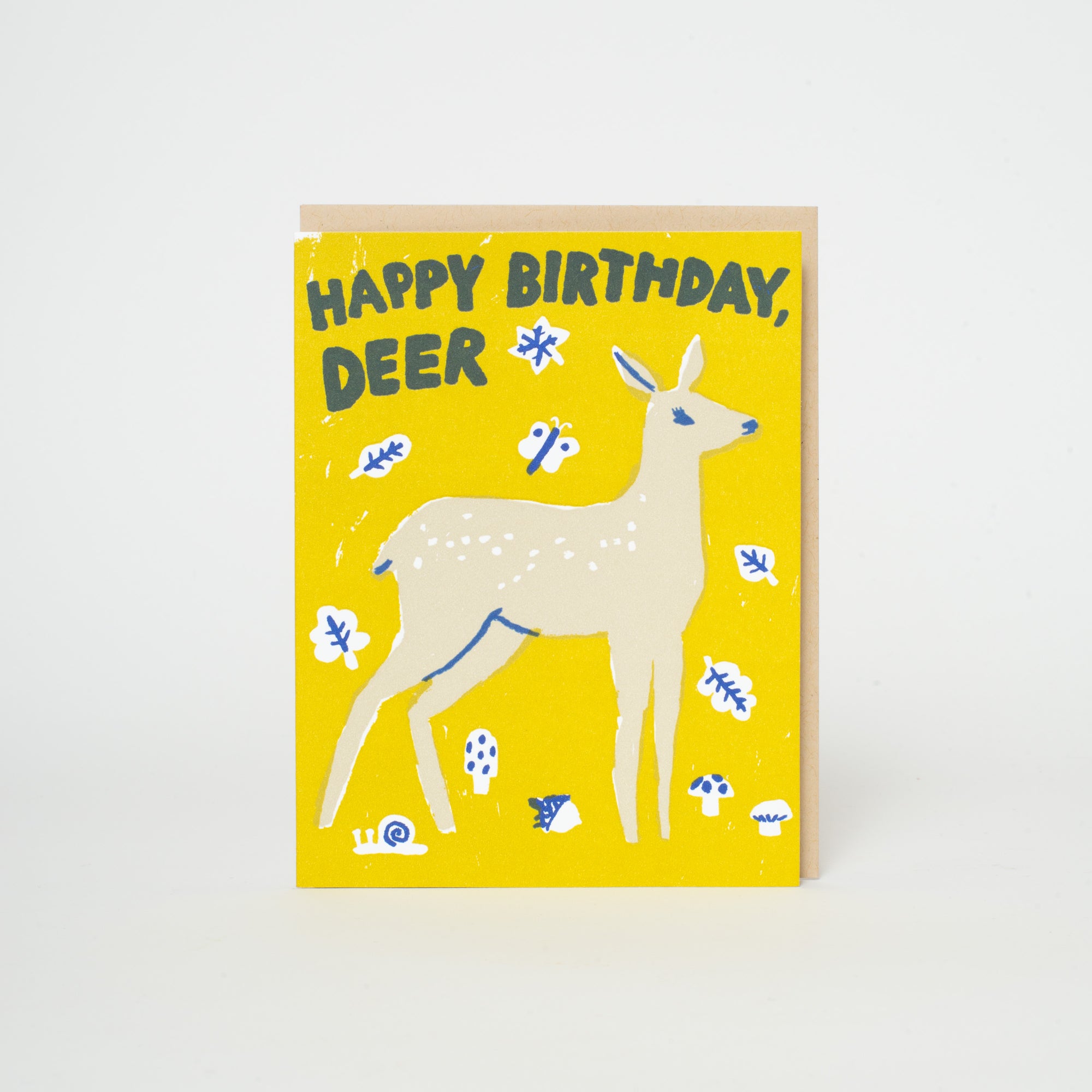 happy birthday deer card