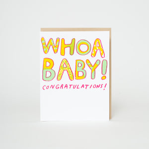 whoa! baby congrats card