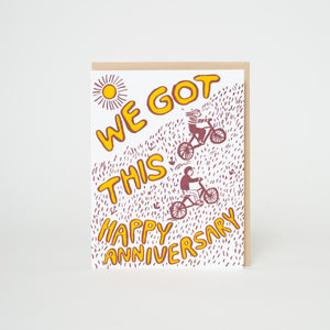 bike ride happy anniversary card