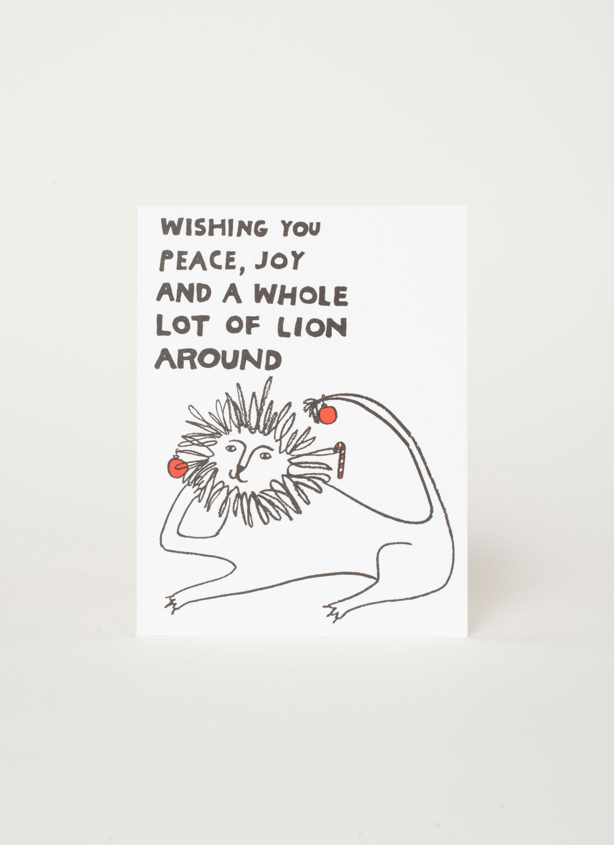 Lion Around Holiday Greeting Card