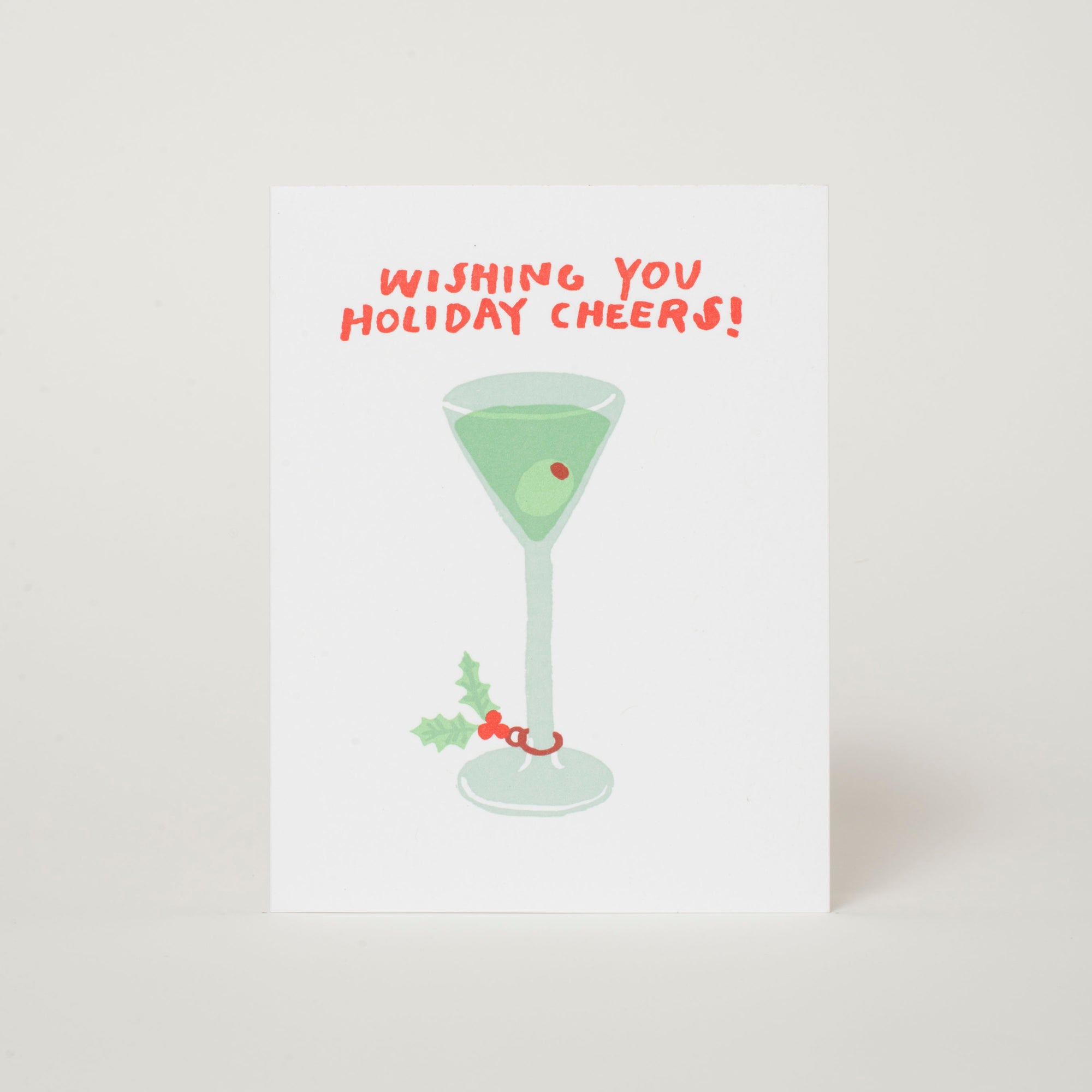 Holiday Cheers Martini Greeting Card