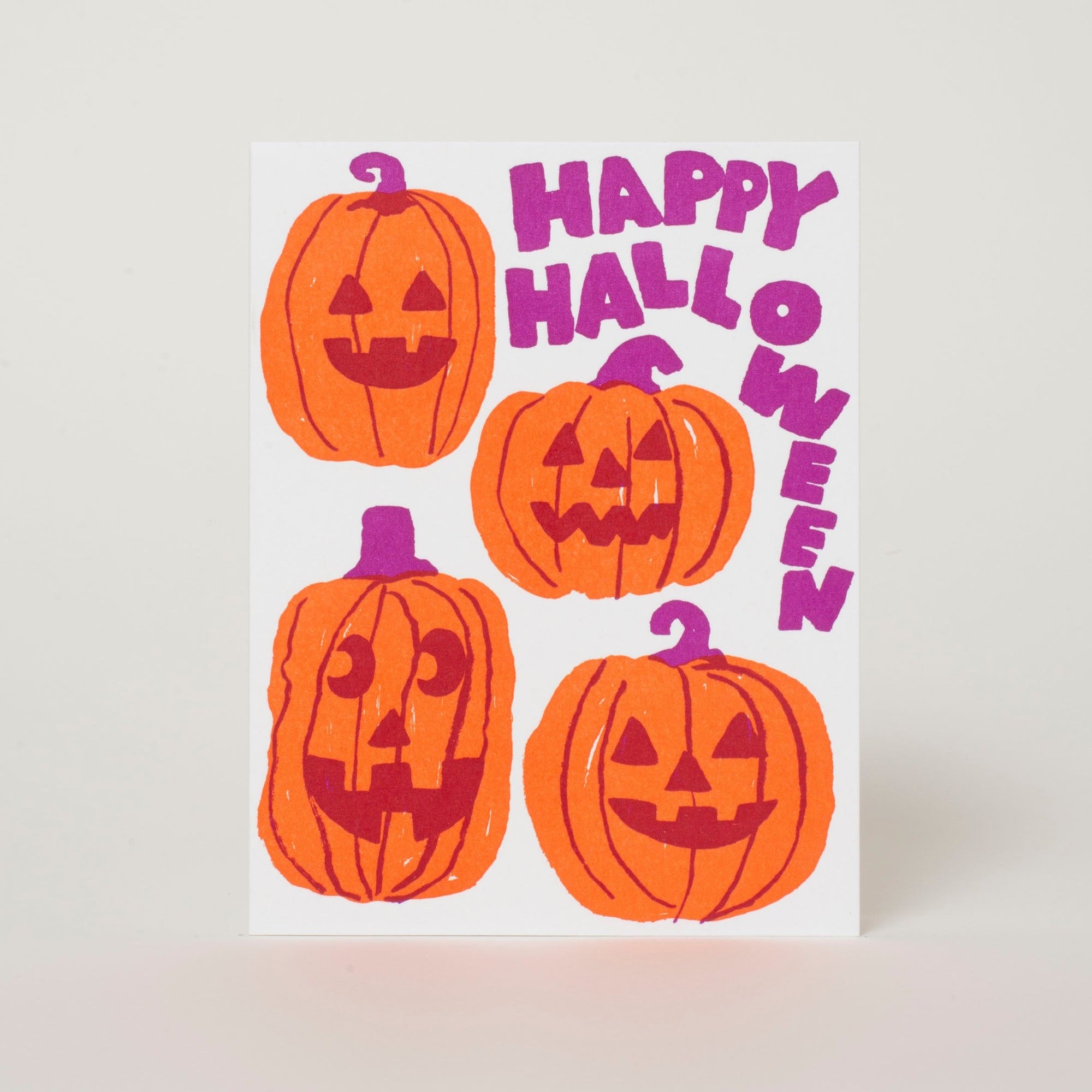 halloween pumpkins card