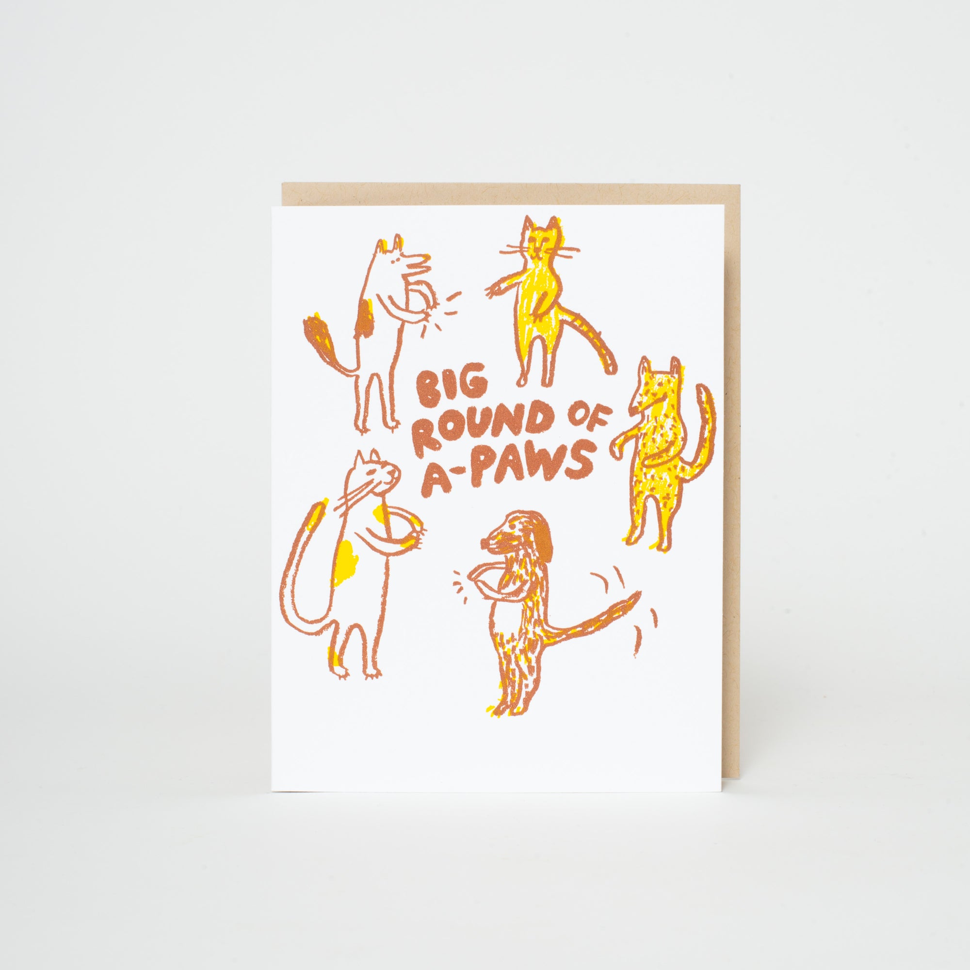 clapping animals punny congrats card