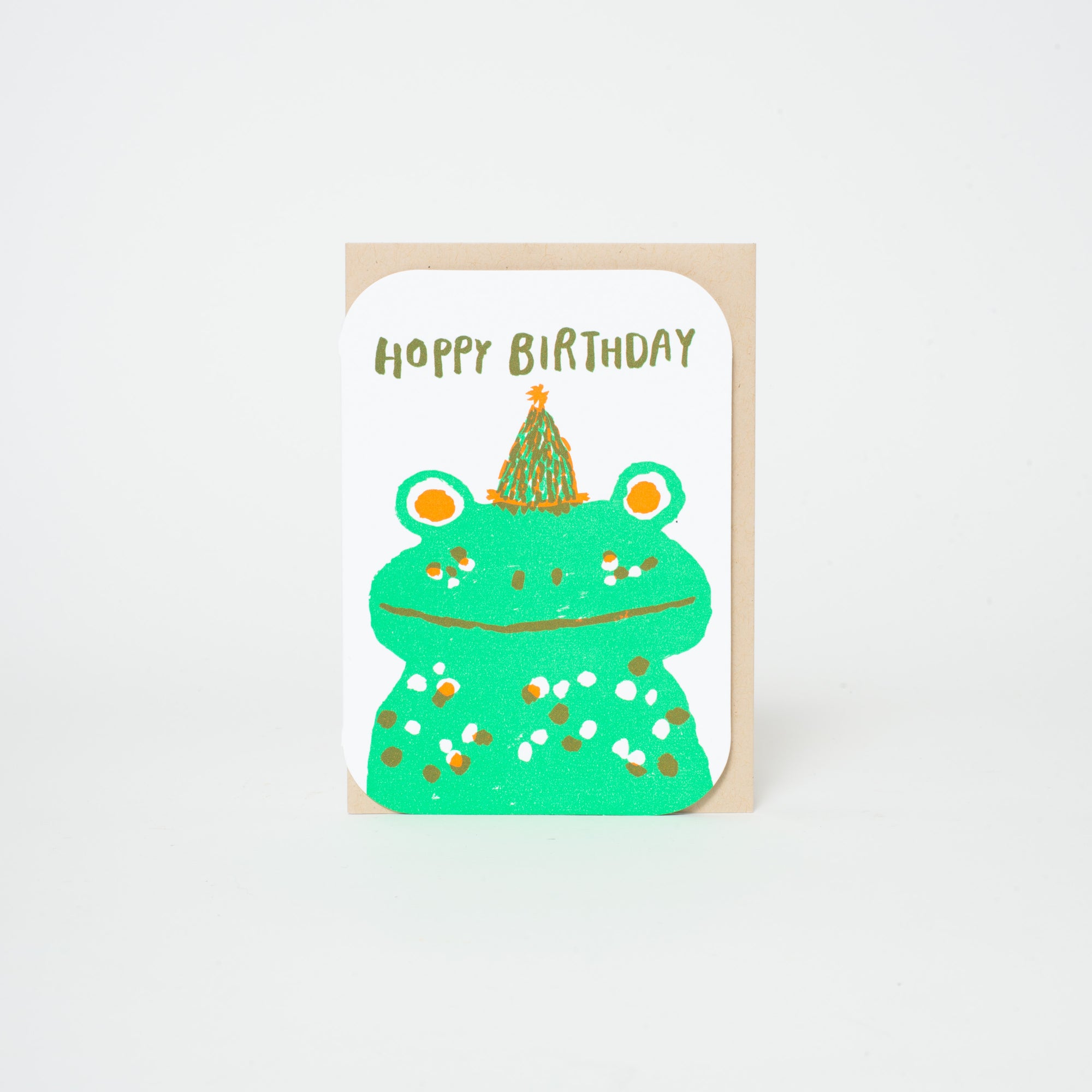 frog hoppy birthday card