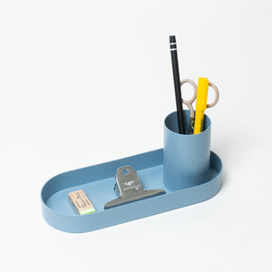 Steel Desk Organizer, Light Blue