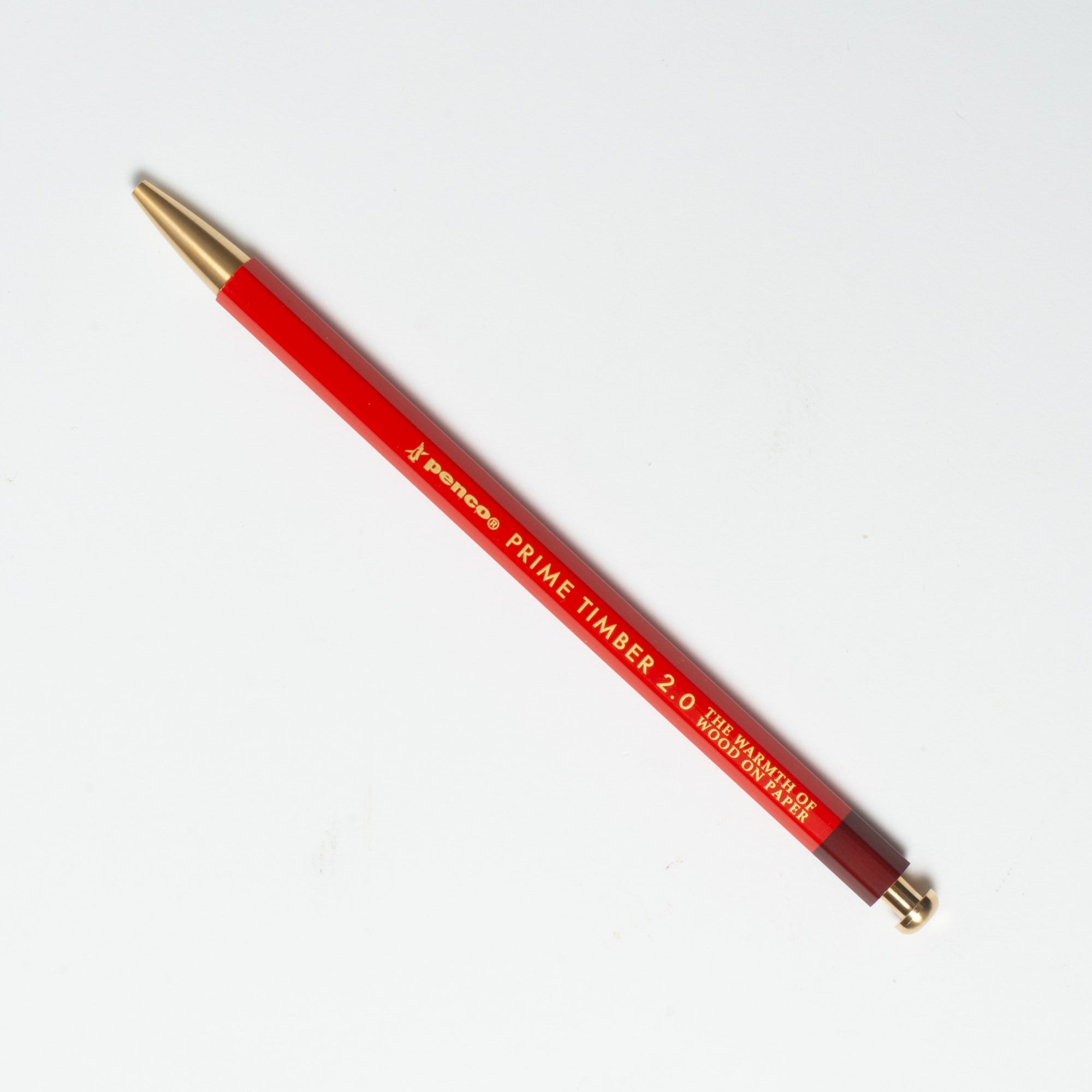 Prime Timber Brass Mechanical Pencil, 2mm, Red