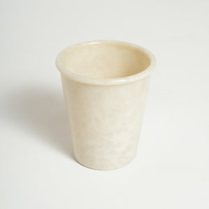 Marbled Melamine Pen Cup, Ivory