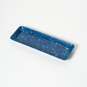 Marbled Melamine Pen Tray, Navy