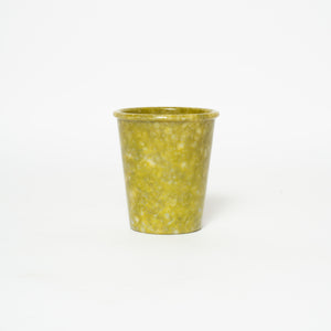 Marbled Melamine Pen Cup, Mustard