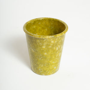 Marbled Melamine Pen Cup, Mustard