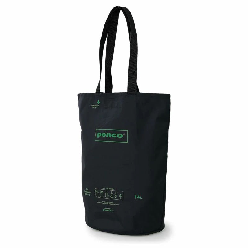 Nylon Bucket Tote, Black