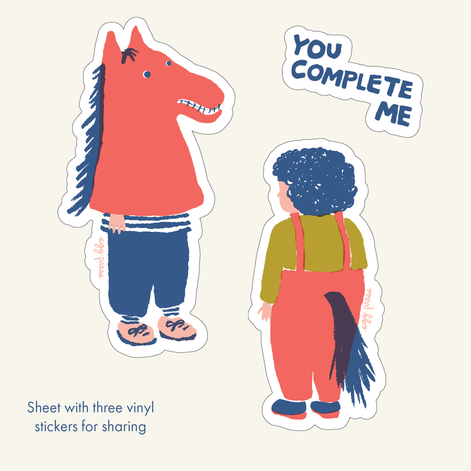 You Complete Me Friendship Vinyl Sticker Sheet