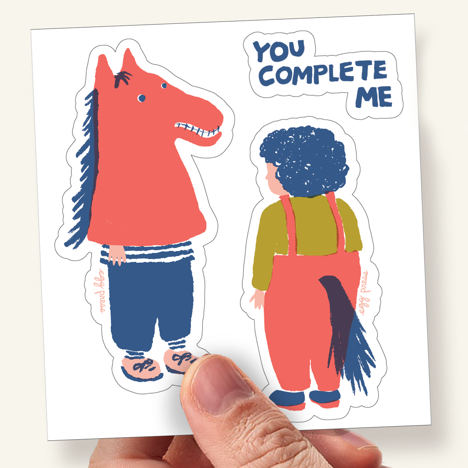 You Complete Me Friendship Vinyl Sticker Sheet