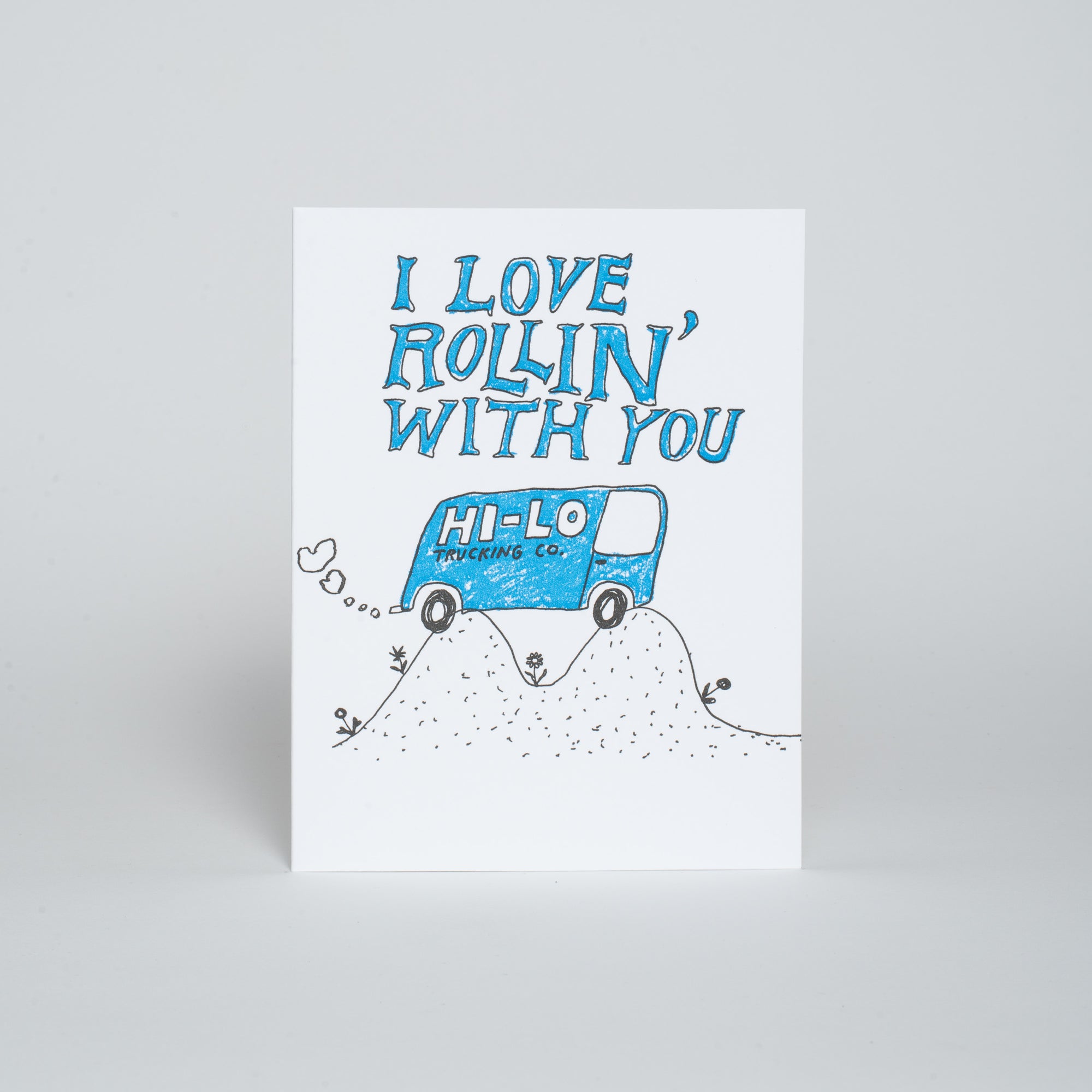 Love Rollin' With You Valentine's Greeting Card